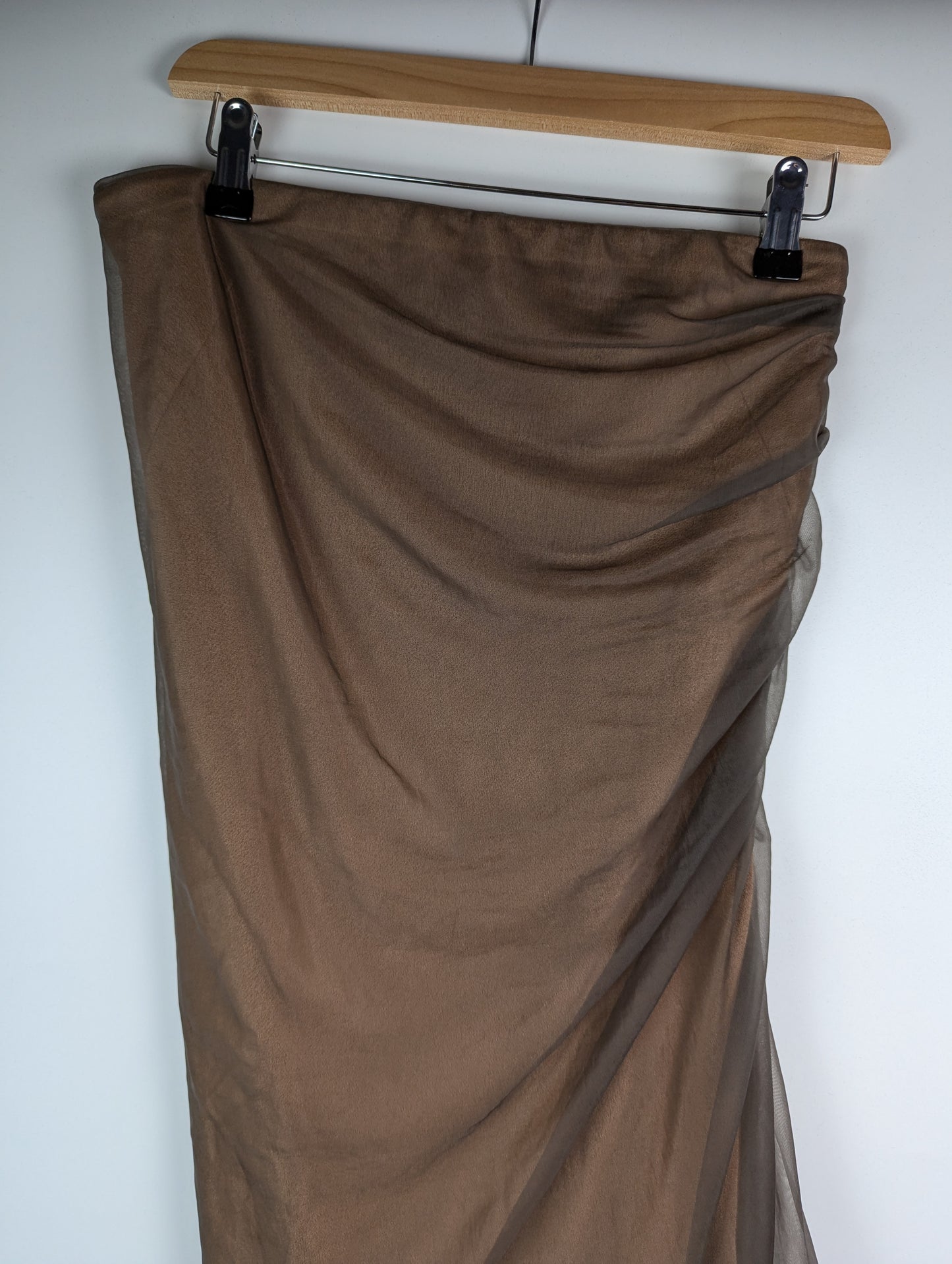 Boss Eiloosy Womens Tight Midi Skirt - Brown