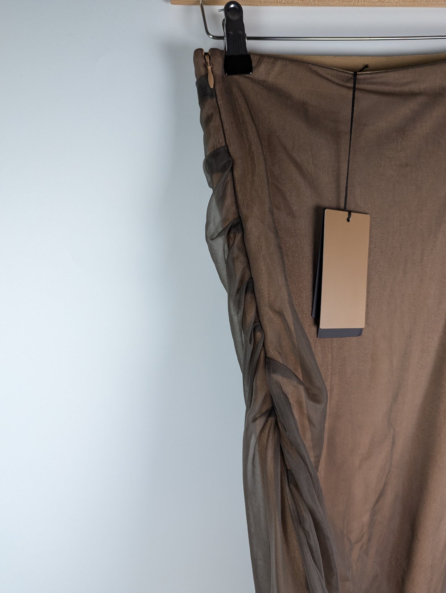 Boss Eiloosy Womens Tight Midi Skirt - Brown