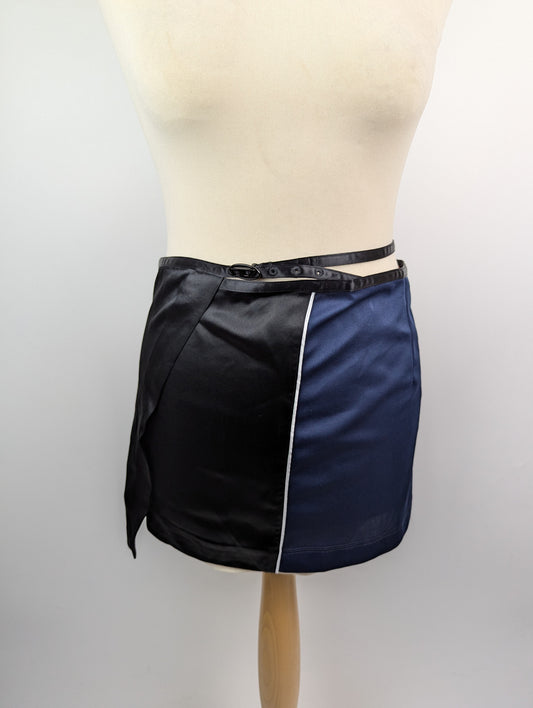 Diesel Kesle Gonna Ladies Tie/wrap Mini Skirt - Blue / Black