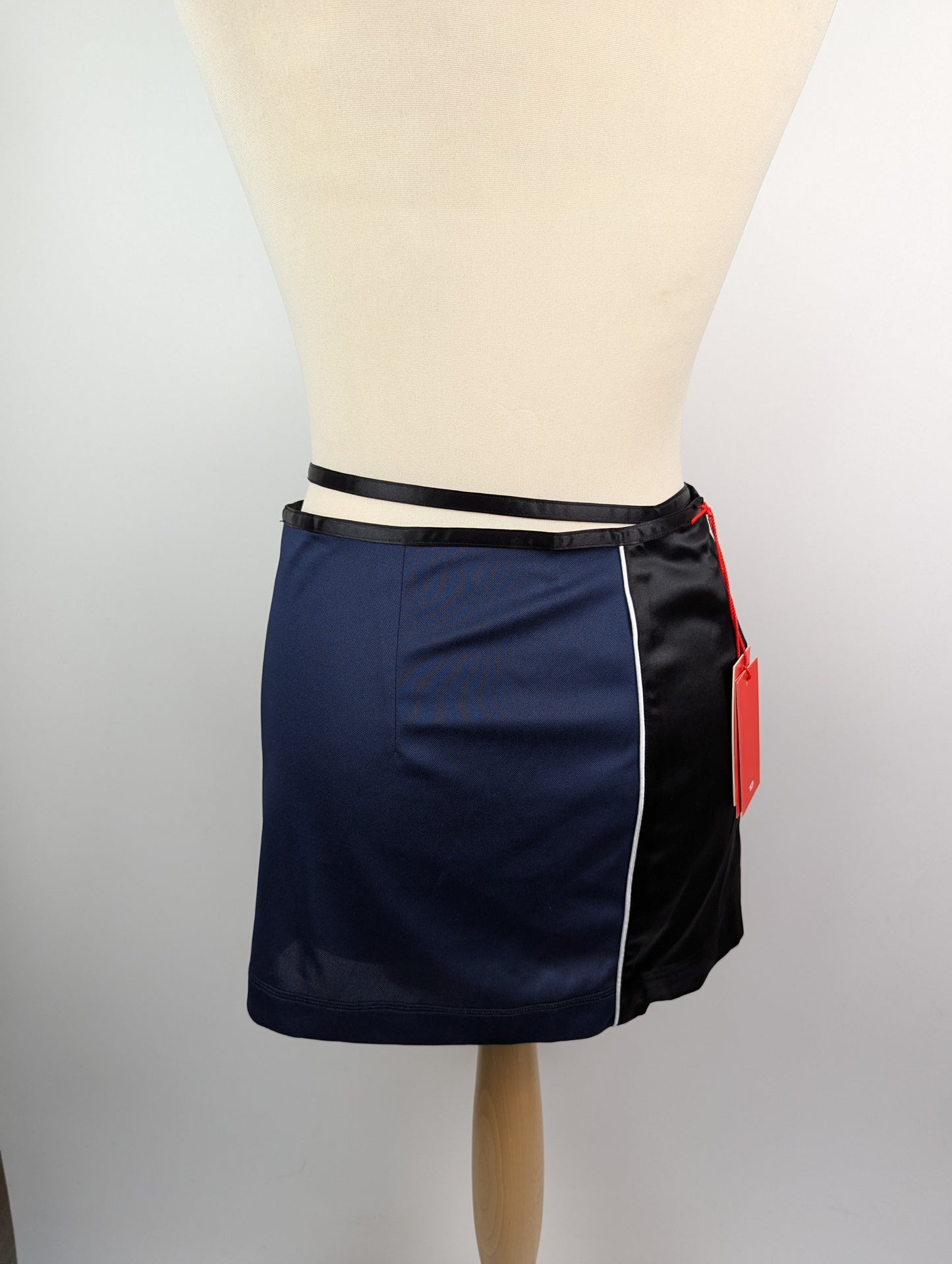 Diesel Kesle Gonna Ladies Tie/wrap Mini Skirt - Blue / Black