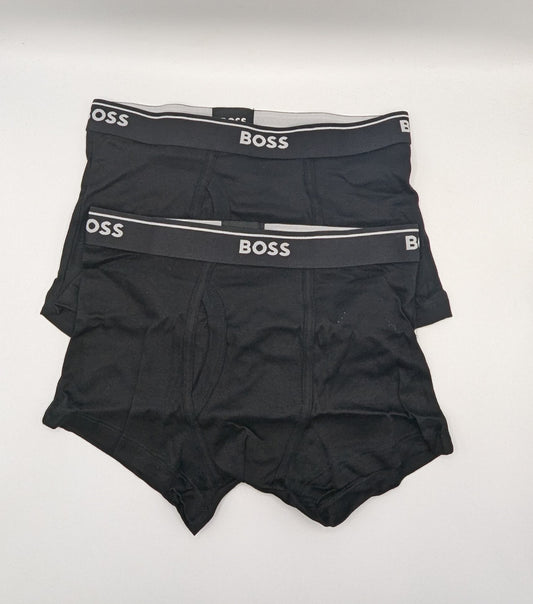 Boss 2 Pack Logo Waistband Trunks - Black