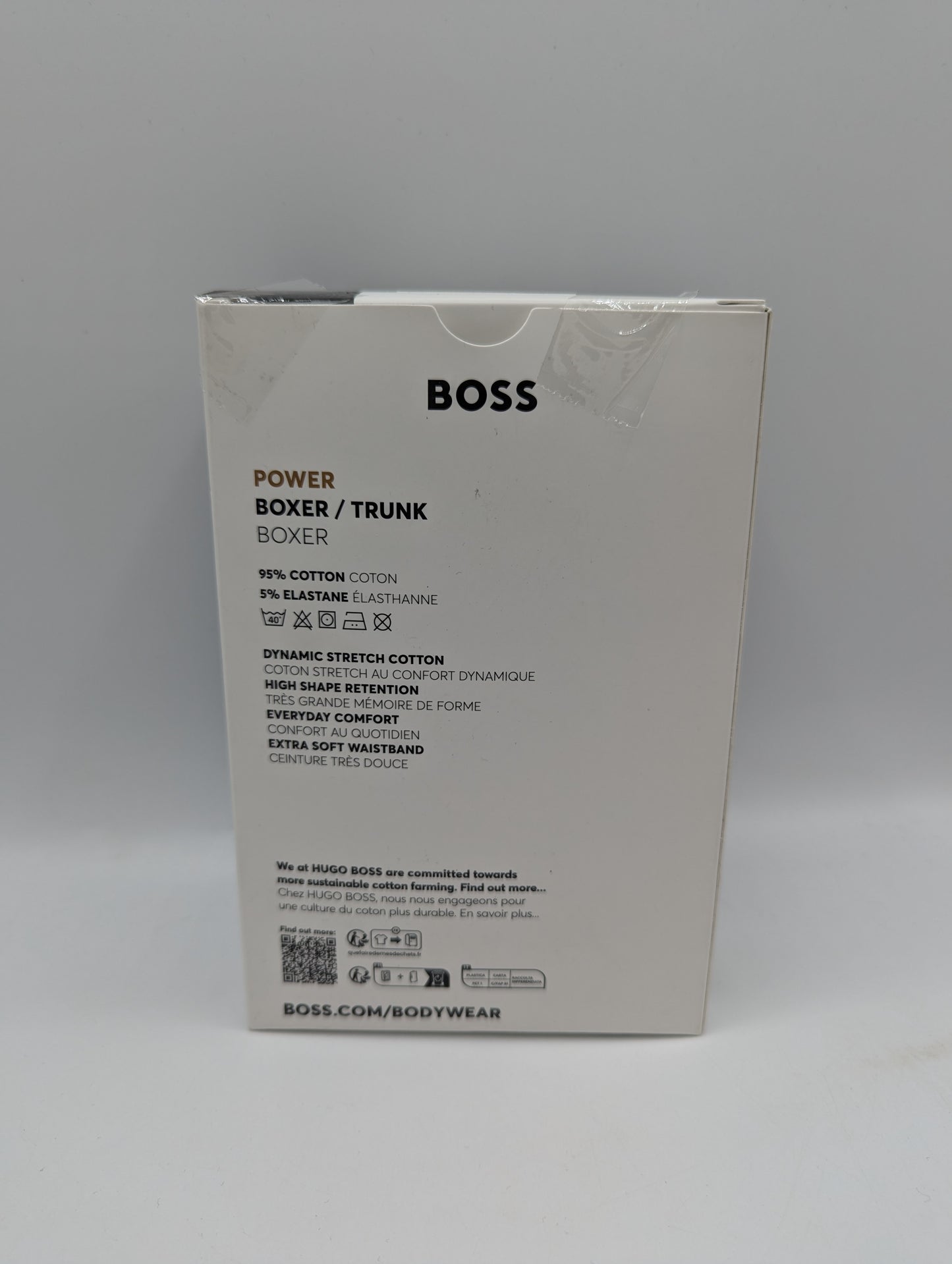 Boss 3 Pack Mens Boxer Briefs - White / Black / Grey