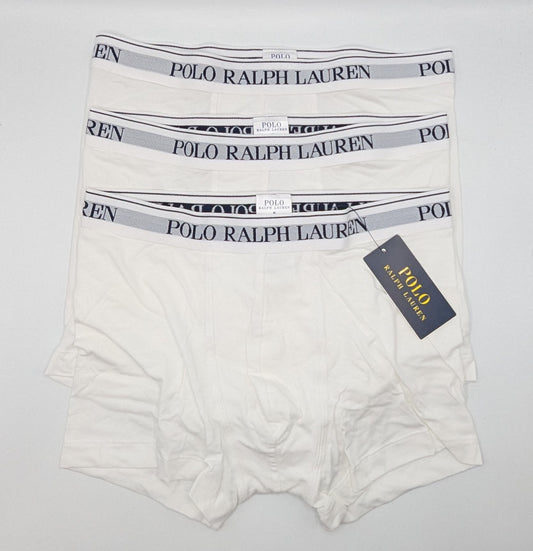 Polo Ralph Lauren Men's 3-Pack Cotton Trunks- White