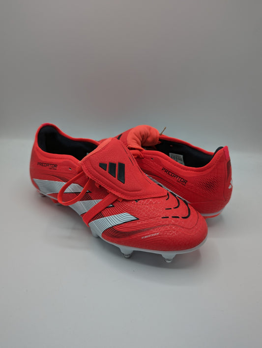 adidas Predator Pro Fold-Over Tongue Firm Ground Football Boots - Red / White
