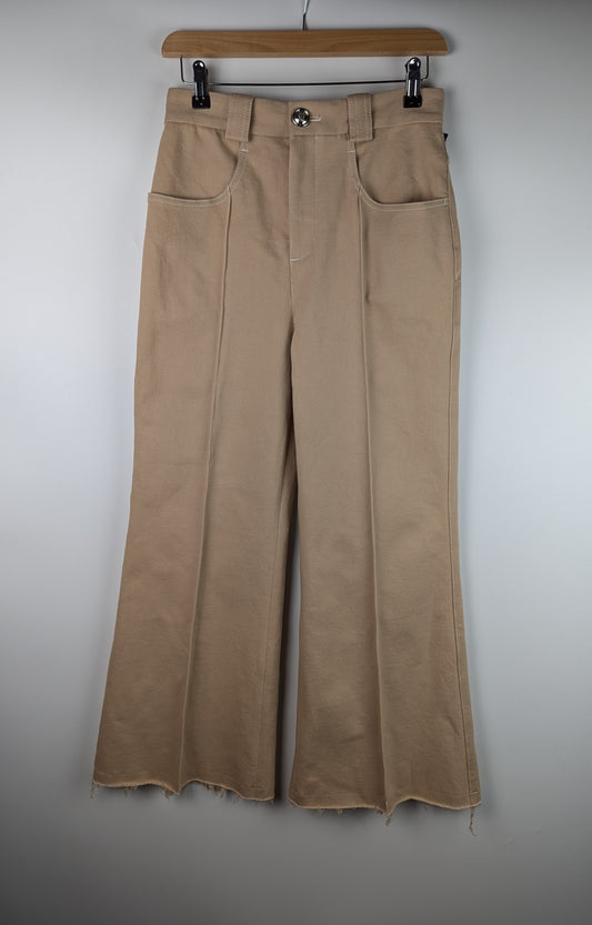 Giambattista Valli Cropped Wide-Leg Jeans - Beige