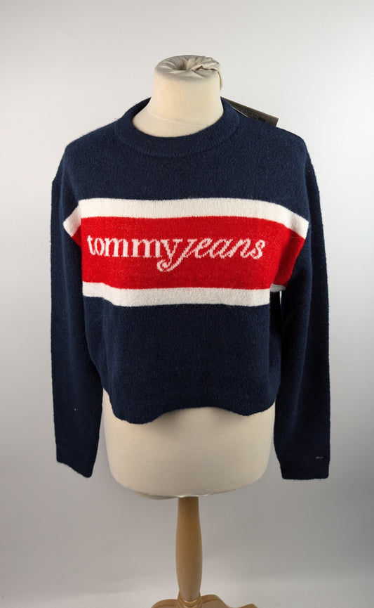 Tommy Jeans Womens Script Sweater - Dark Navy