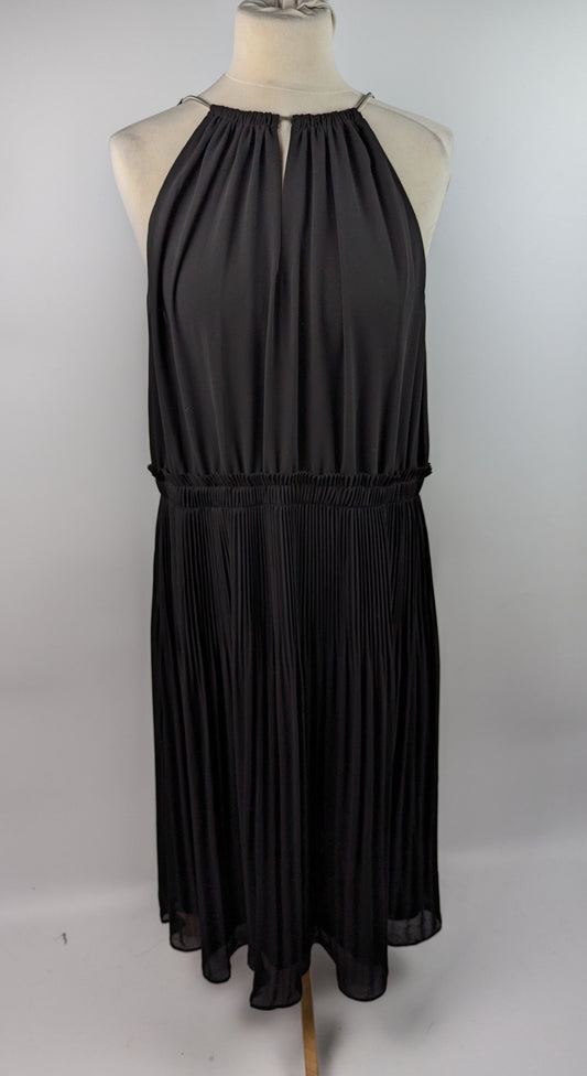 MICHAEL Michael Kors Chain Neck Midi Dress - Black