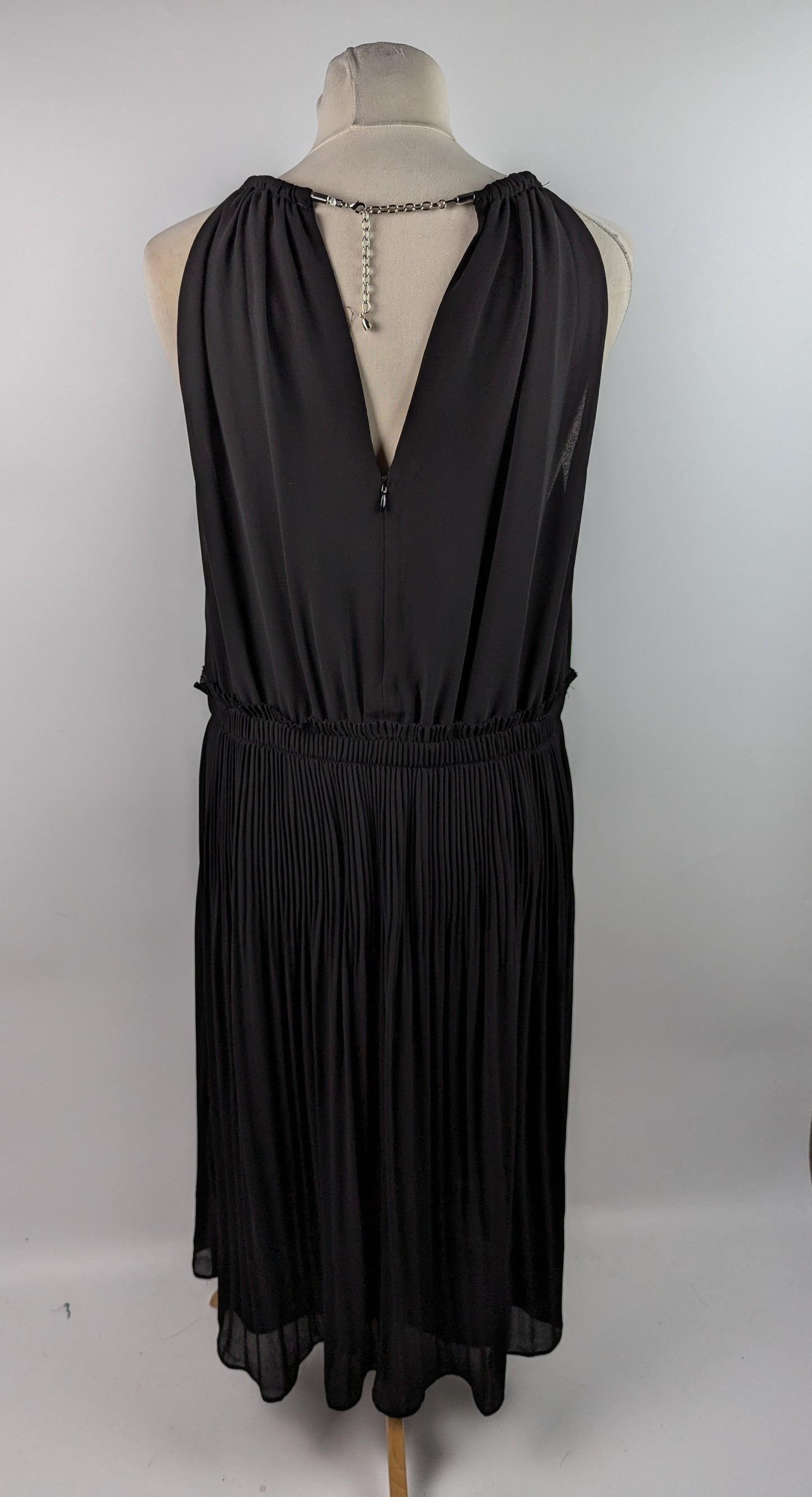 MICHAEL Michael Kors Chain Neck Midi Dress - Black