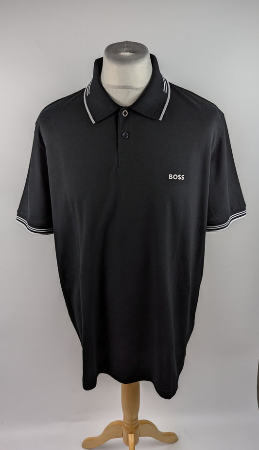 Boss Men's Paul Polo Shirt - Black / White