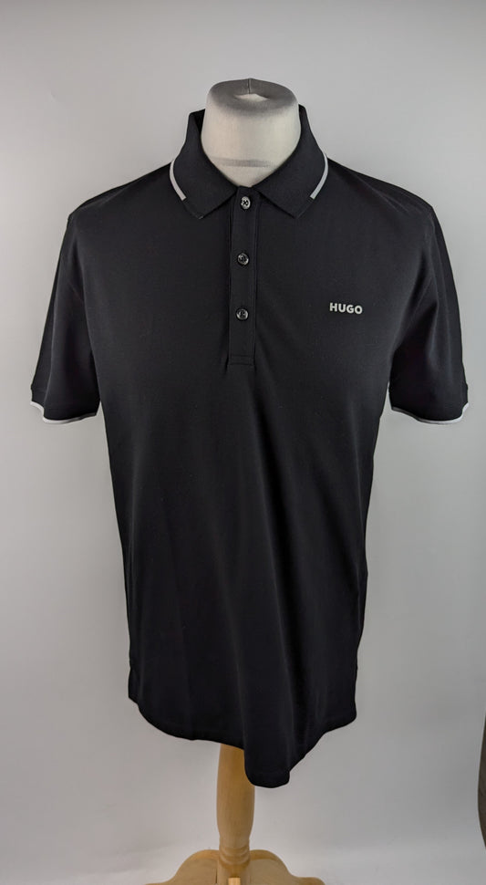 HUGO Mens Dinoso Polo Shirt - Black