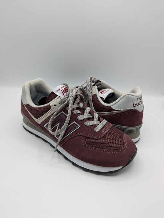 New Balance Mens 574 Trainers - Wine Red
