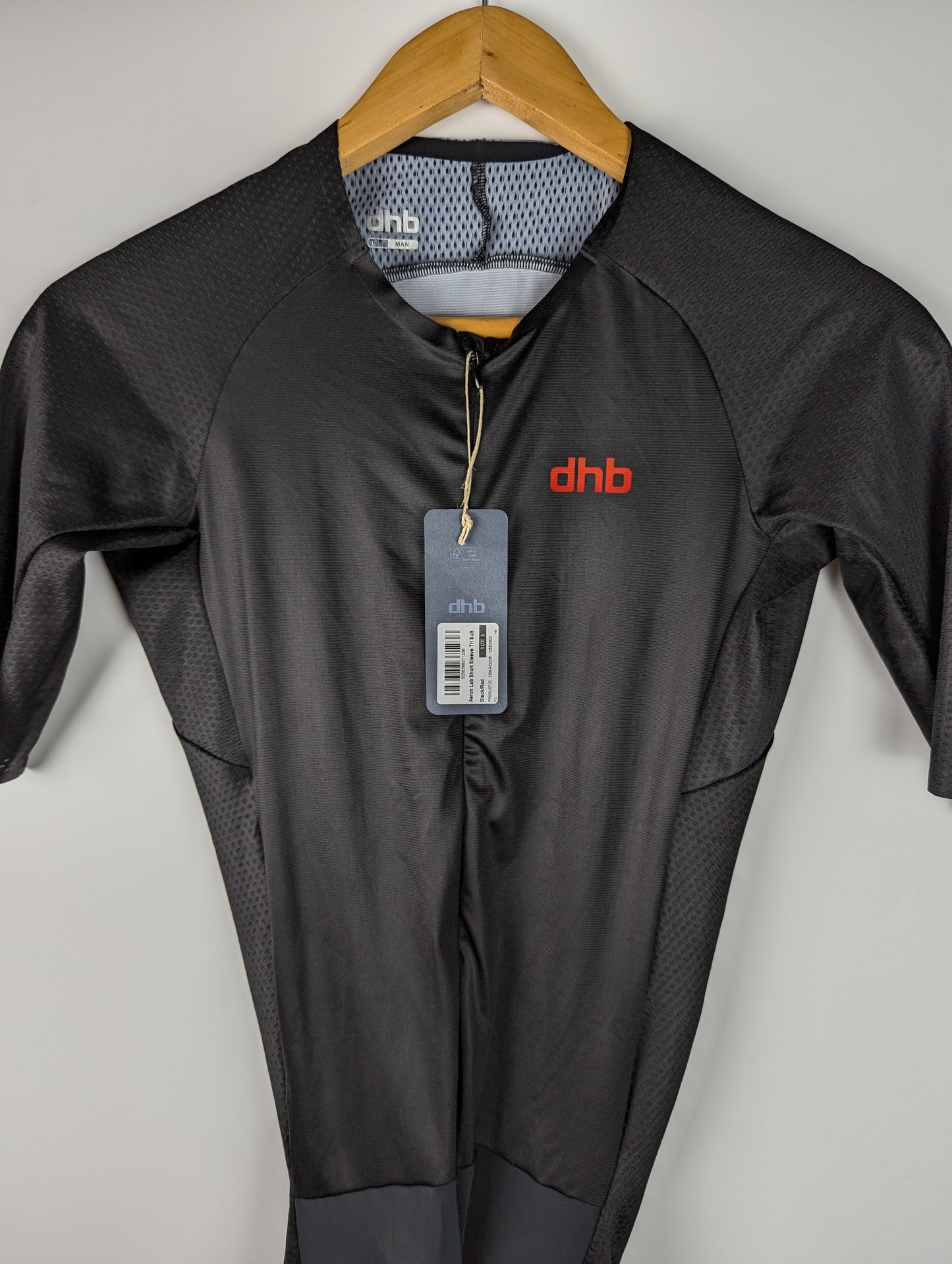 DHB Aeron Lab Short Sleeve Tri Suit Mens - Black / Red