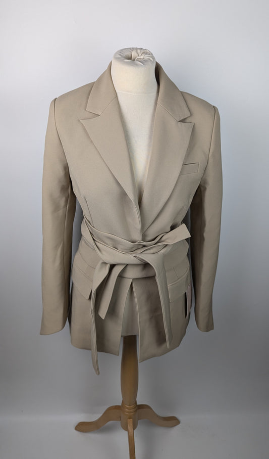ODD MUSE Women's Belted Blazer - Taupe