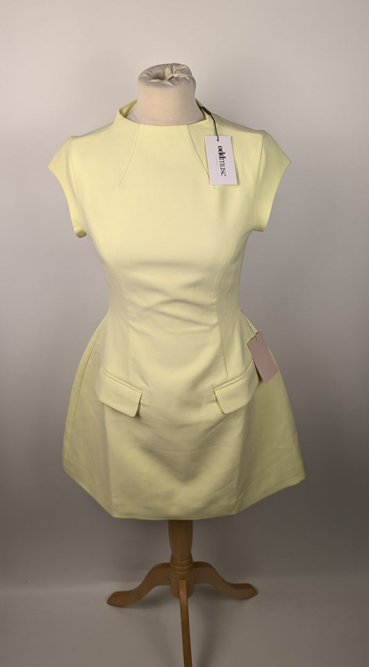 ODD MUSE Cap Sleeve Mini Dress - Lime Cream