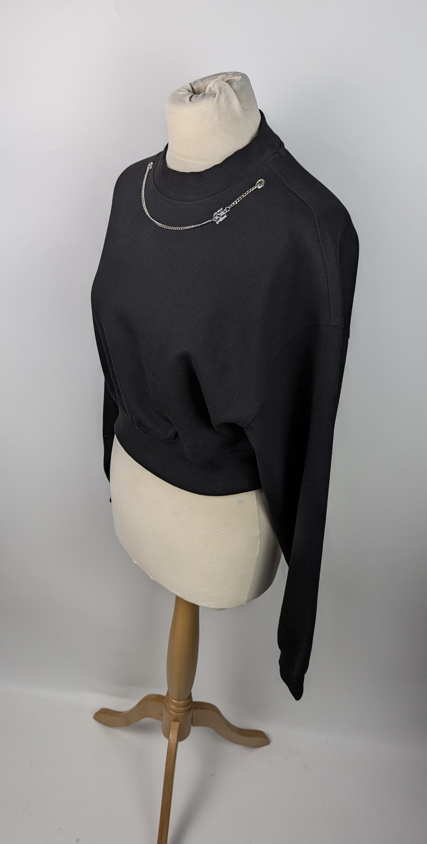 Hugo Dewita Womens Cropped Jumper - Black