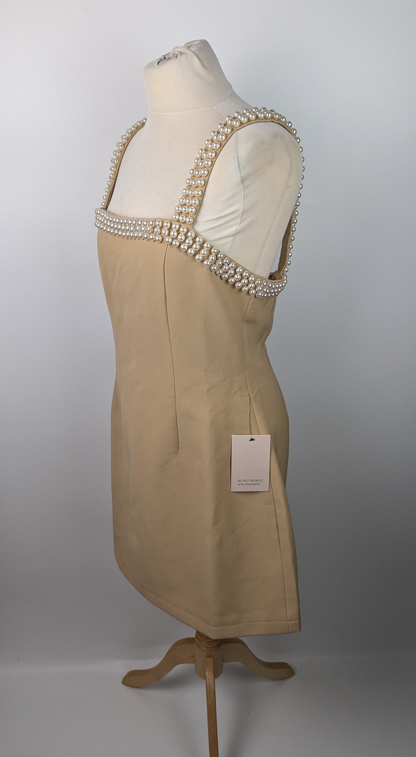 ODD MUSE The Ultimate Muse Pearl Trim Mini Dress - Camel Brown