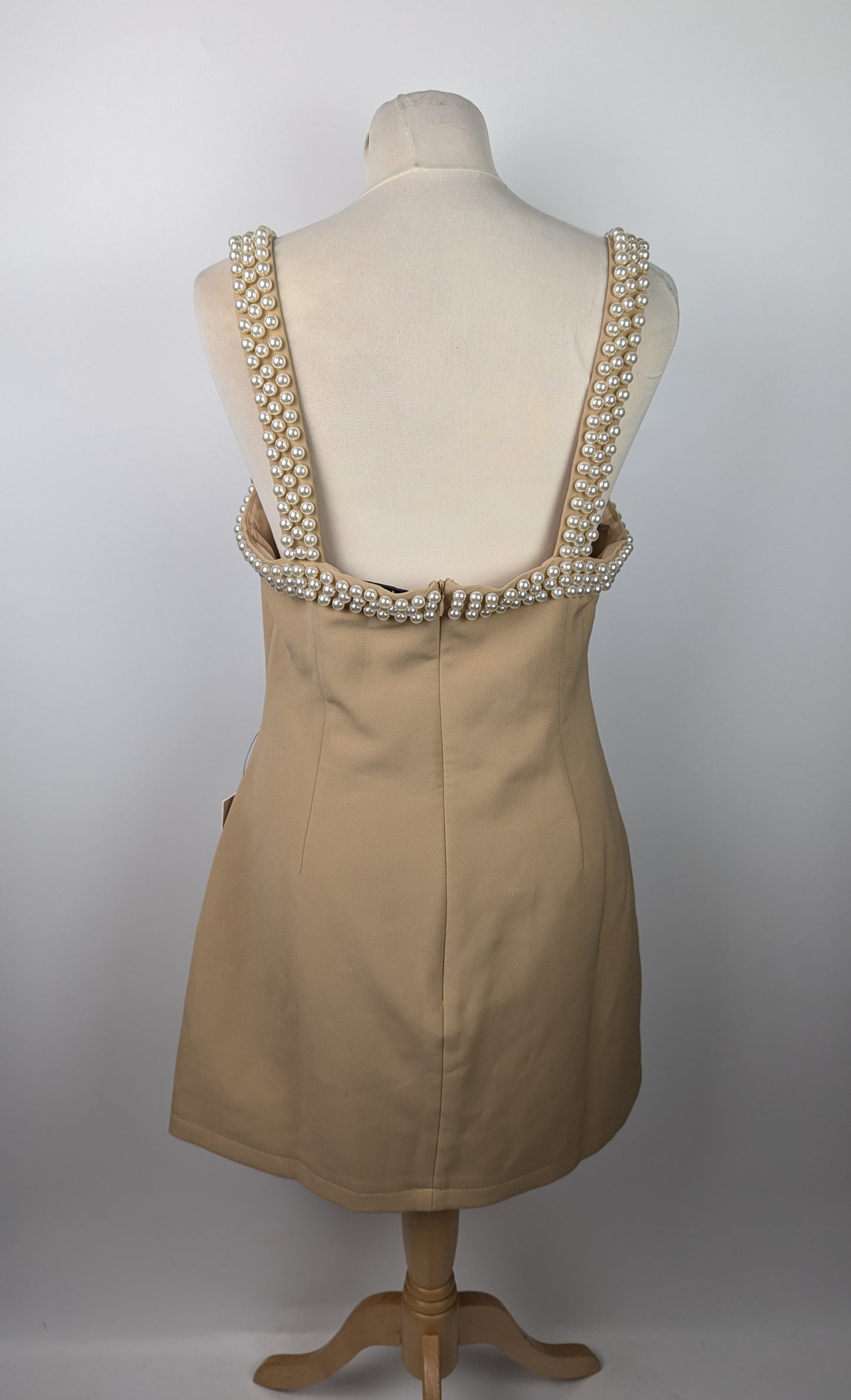 ODD MUSE The Ultimate Muse Pearl Trim Mini Dress - Camel Brown
