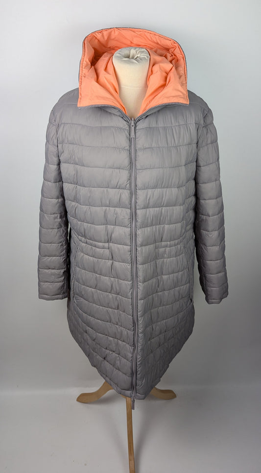 Emporio Armani Reversible Padded Coat Womens - Grey / Peach
