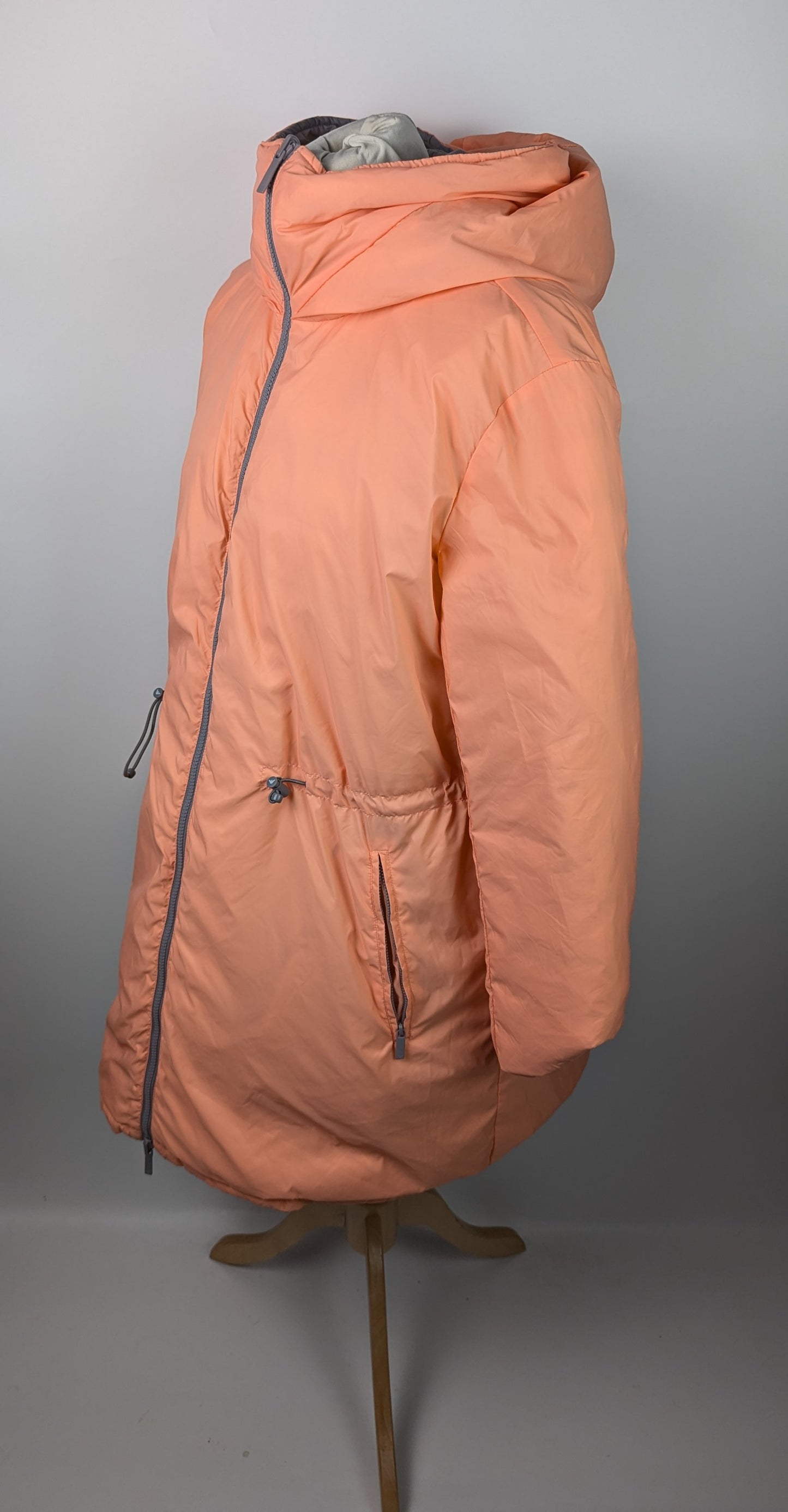 Emporio Armani Reversible Padded Coat Womens - Grey / Peach