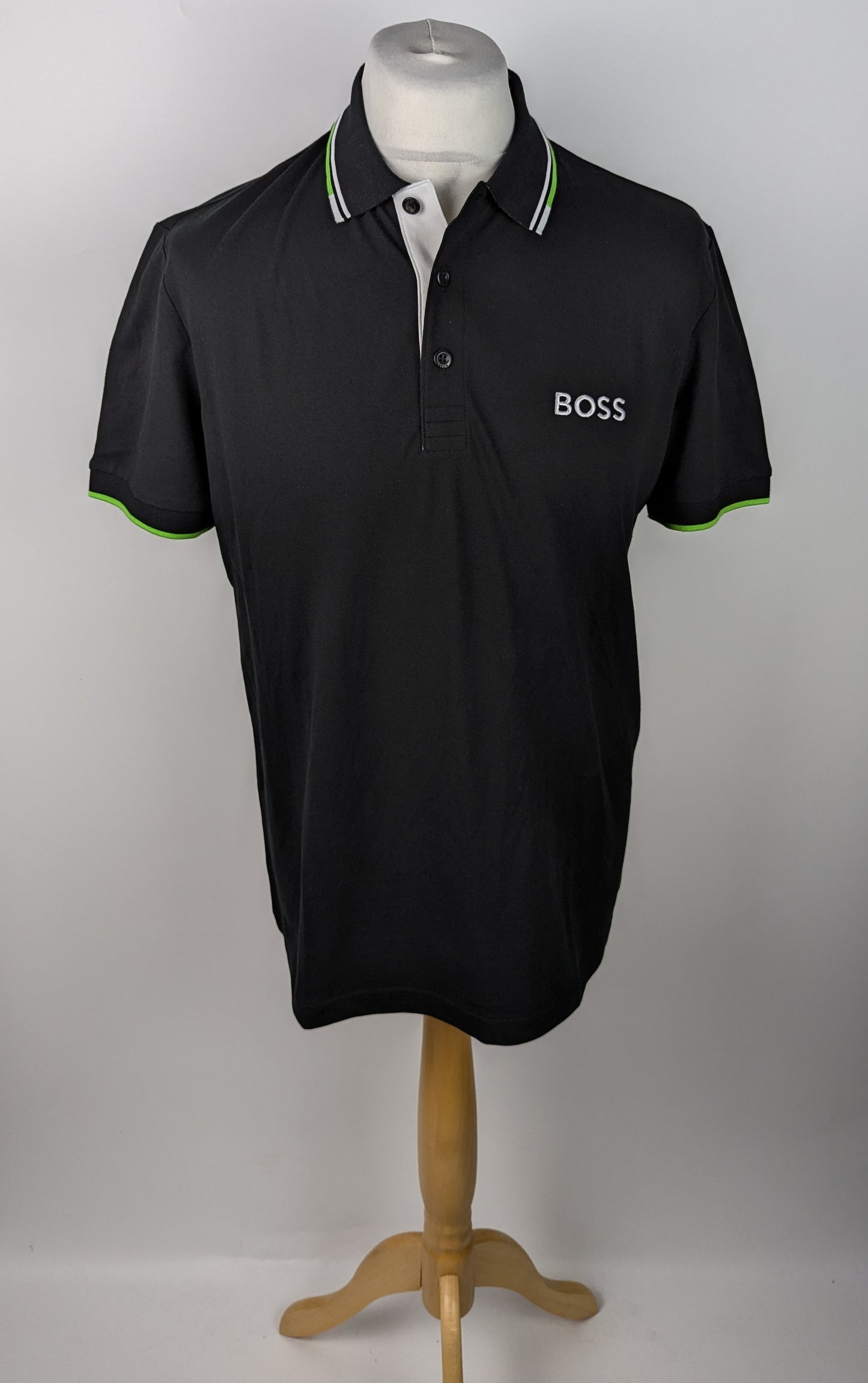 Boss Men's Paddy Polo Shirt - Black / Green