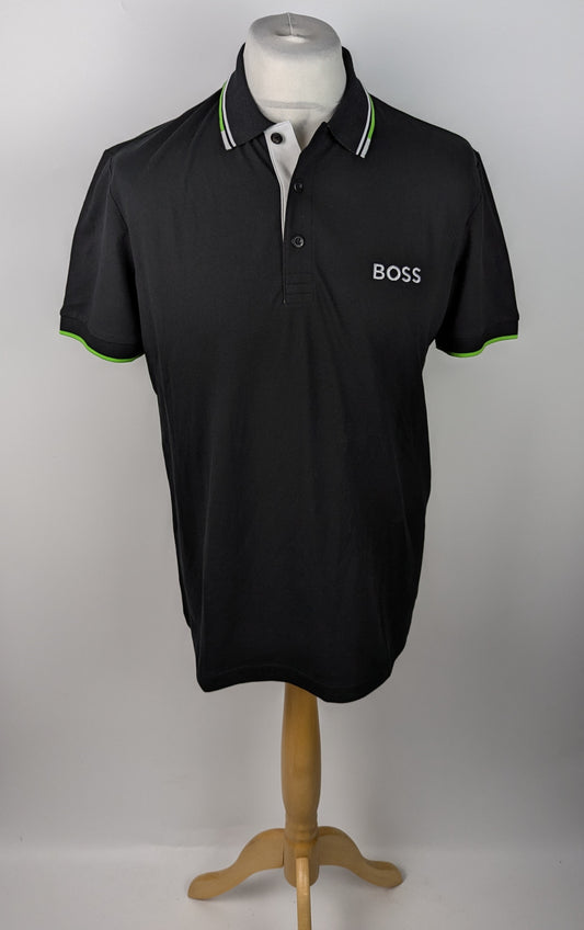 Boss Men's Paddy Polo Shirt - Black / Green