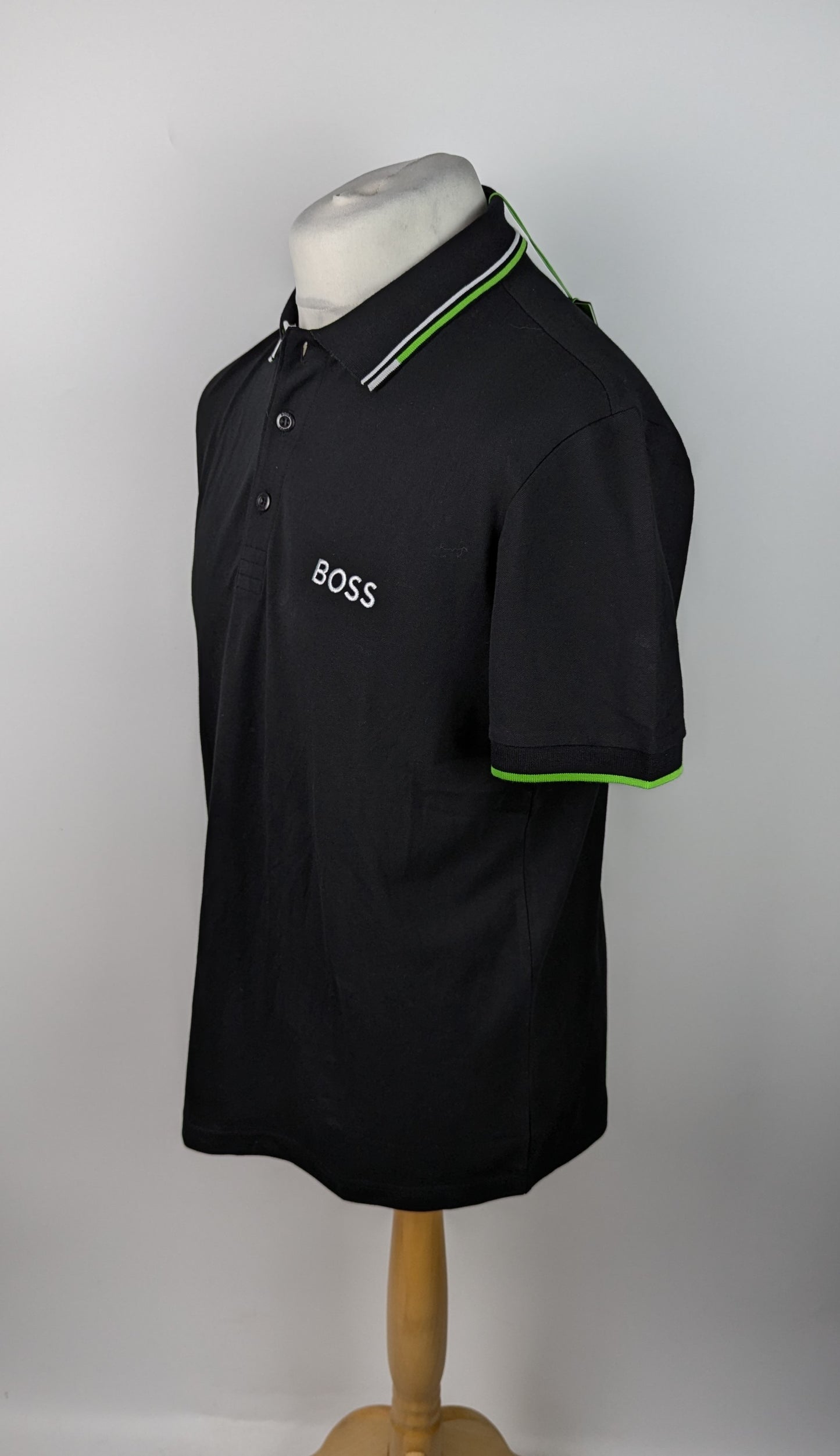 Boss Men's Paddy Polo Shirt - Black / Green