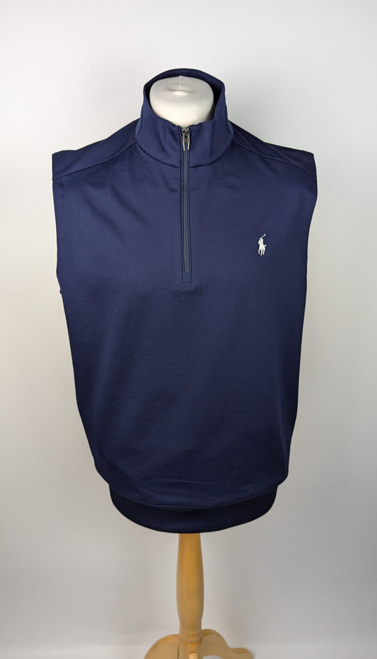 Polo Ralph Lauren Stretch Jersey Quarter-Zip Gilet - Navy