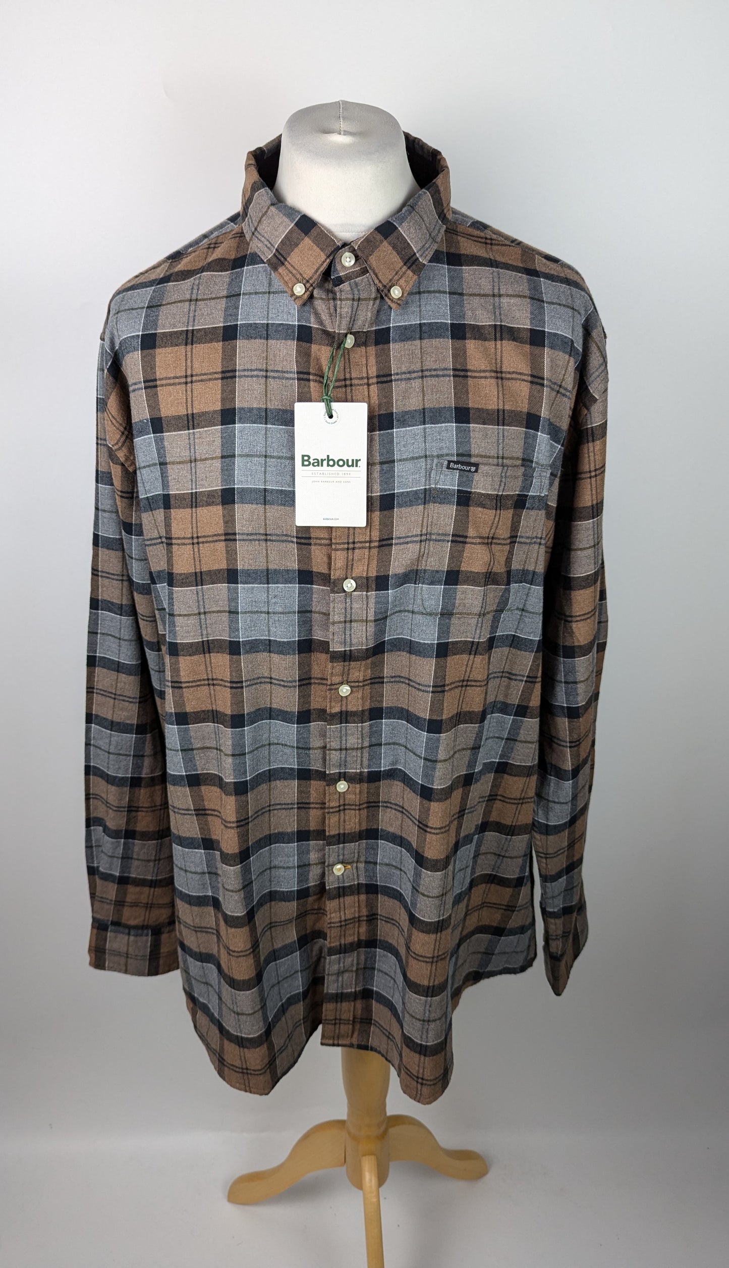 Barbour Mens Rasay Tailored Fit Shirt - Brown