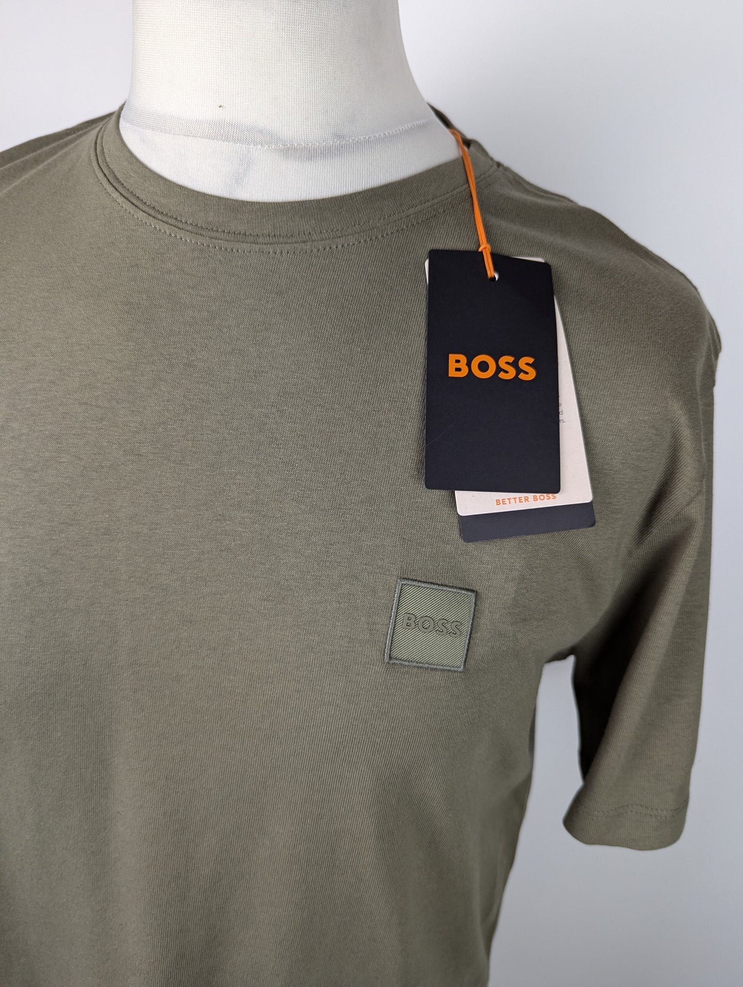 Boss Tales Regular Fit T-shirt Mens - Open Green