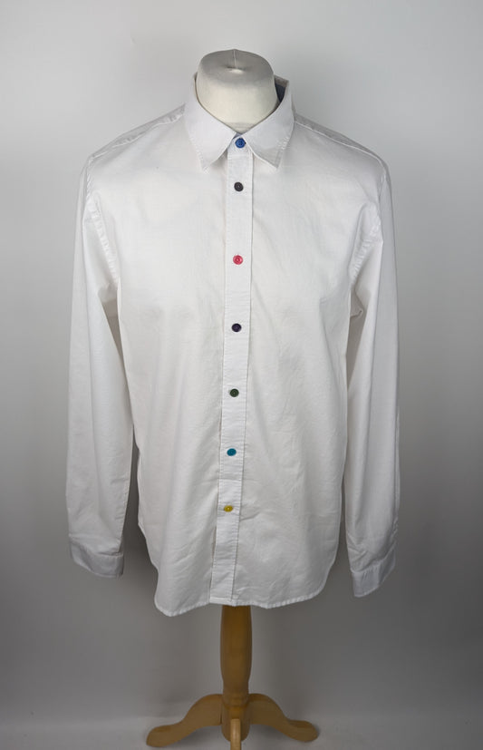 PS Paul Smith Multi Button Long Sleeve Shirt - White