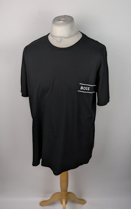 Boss Logo Crew Neck T Shirt Mens - Black