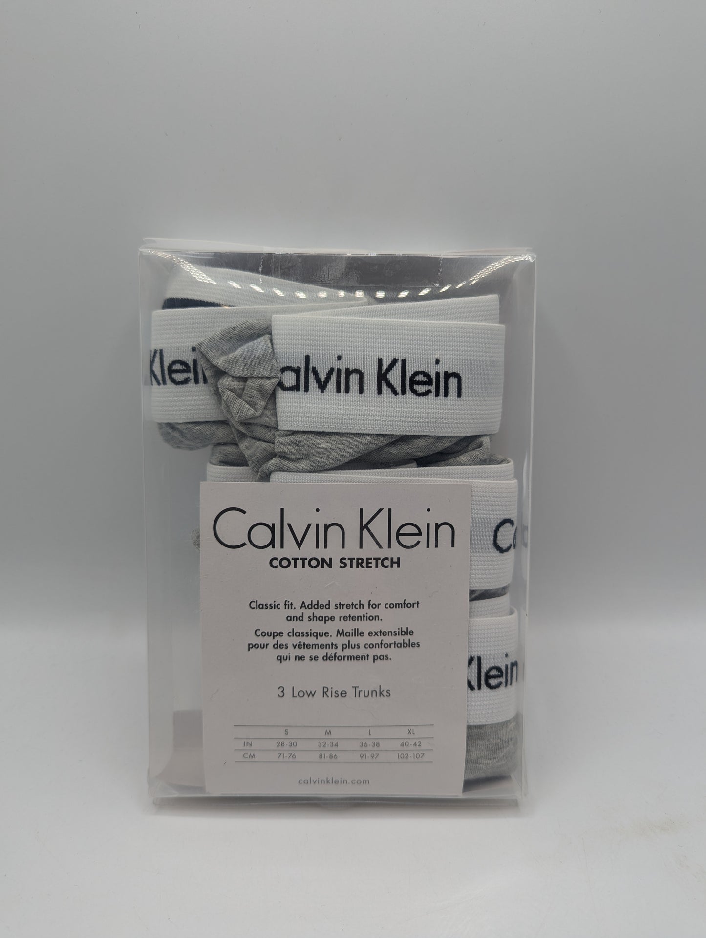 Calvin Klein Low Rise Cotton Stretch Boxer Shorts - Grey