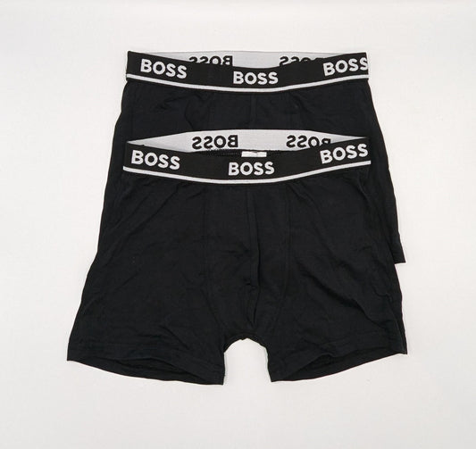 Boss 2 Pack Logo Boxers Junior - Black