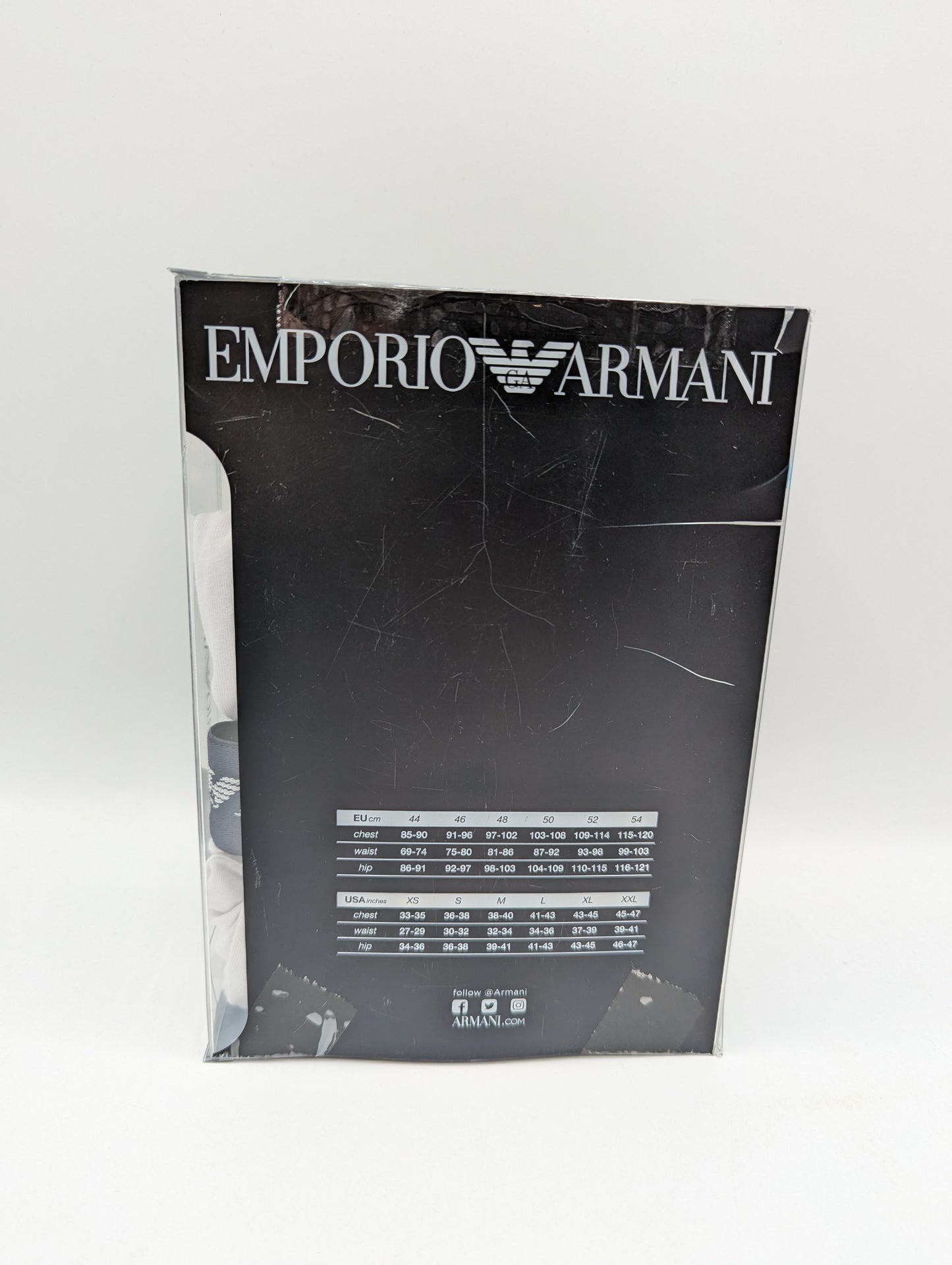 EMPORIO ARMANI Core 2 Pack Boxer Shorts - White / Navy