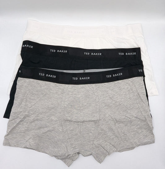 Ted Baker 3-Pack Logo Boxer Briefs Mens - Grey / White / Navy