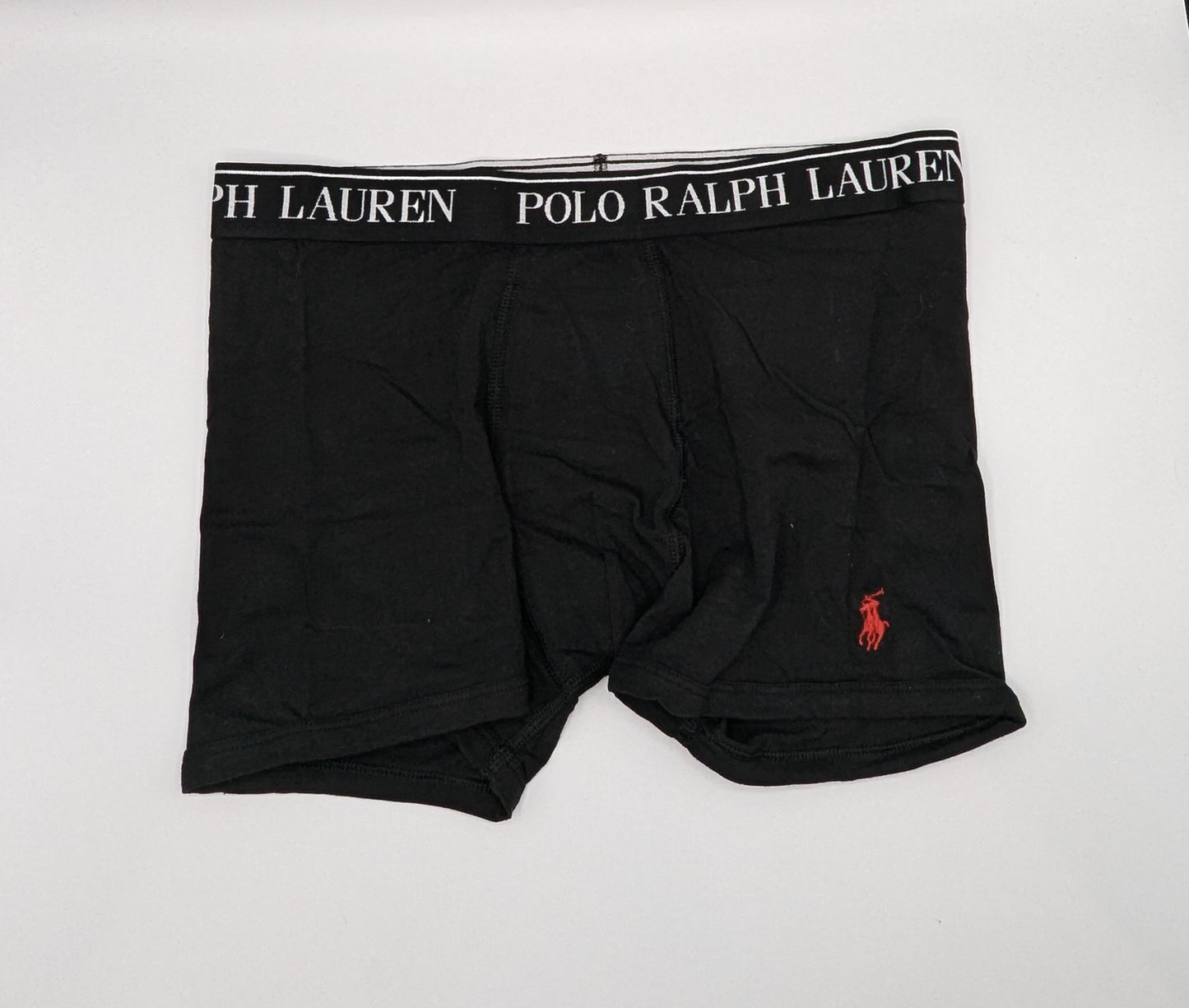 Polo Rralph Lauren boys 5 pack Cotton Boxer Shorts - Grey / Black