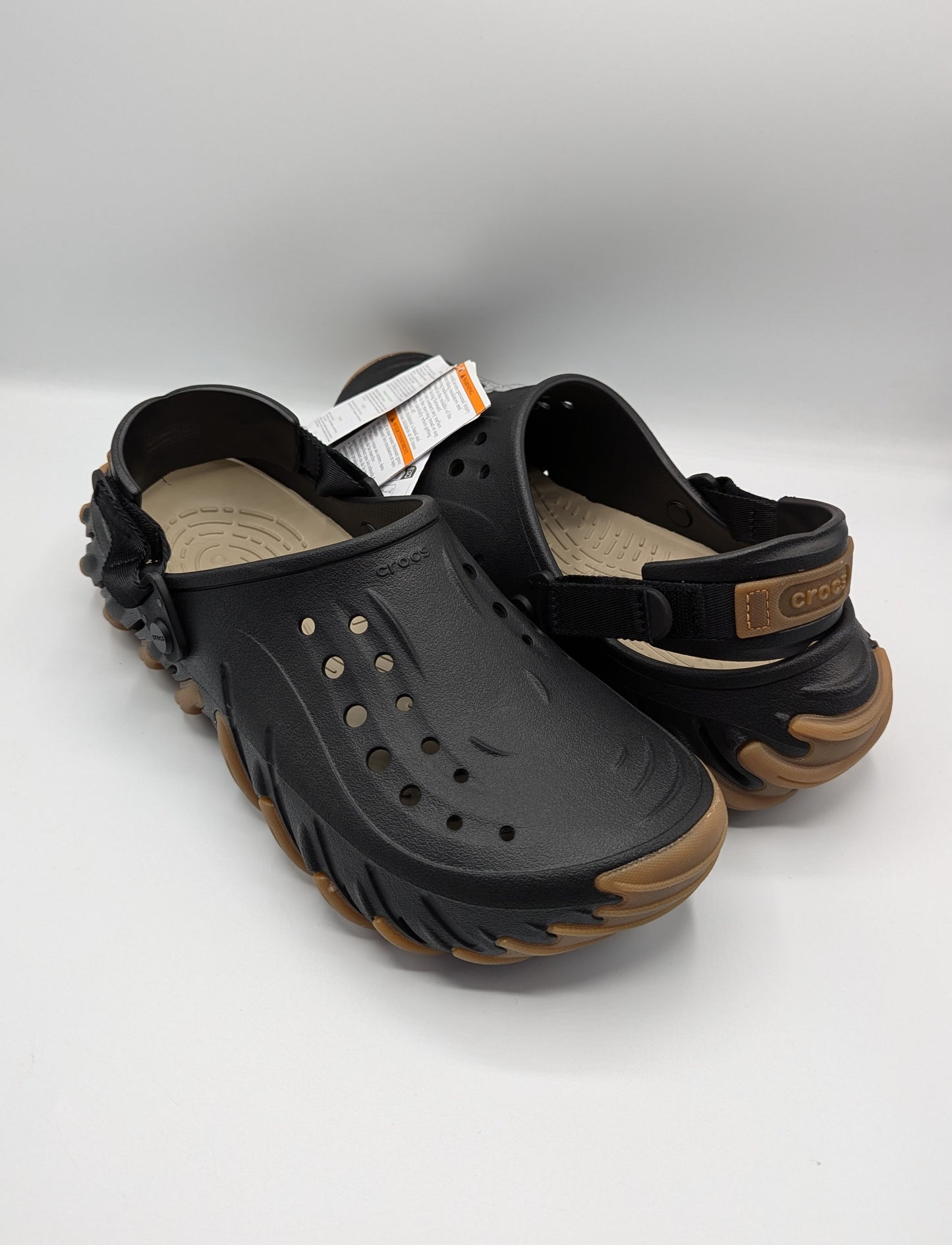 Crocs Echo Gum Ro Clog Mens Slip On - Black / Gum