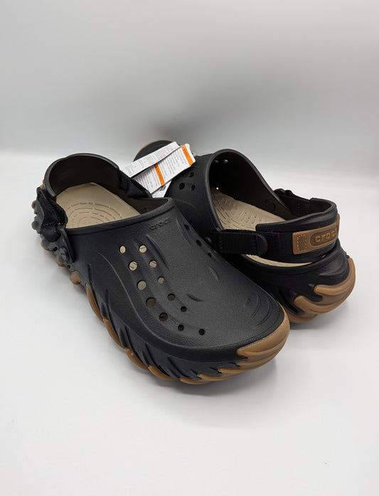 Crocs Echo Gum Ro Clog Mens Slip On - Black / Gum