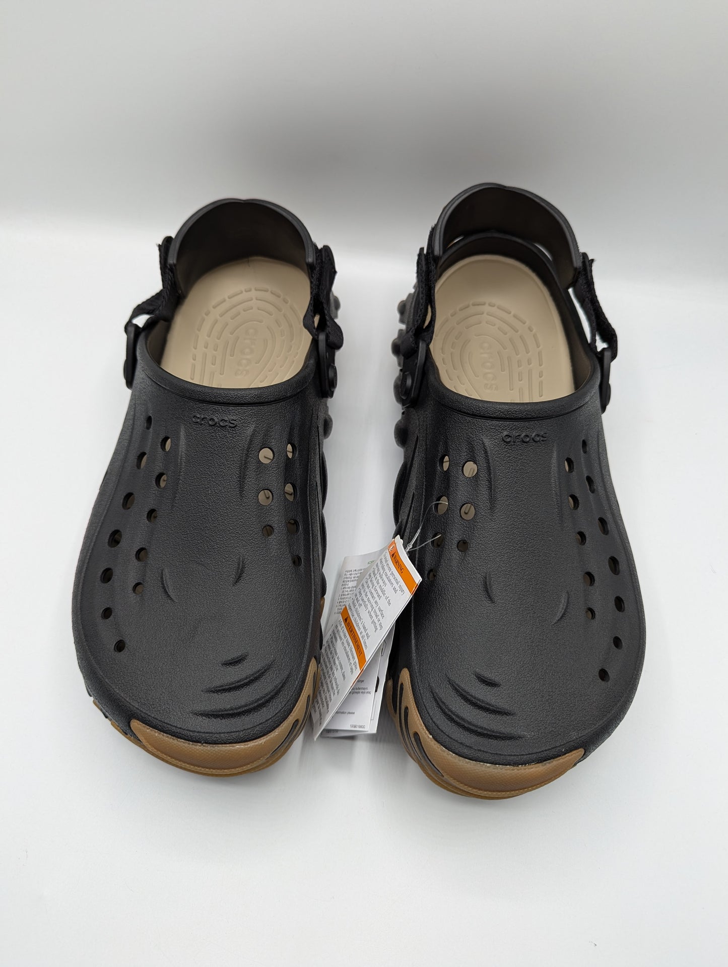 Crocs Echo Gum Ro Clog Mens Slip On - Black / Gum