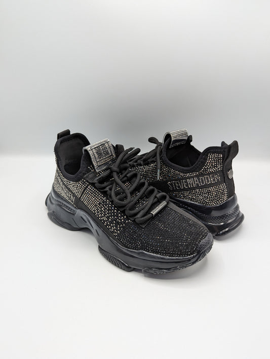 Steve Madden Mysteria Trainers - Black / Silver