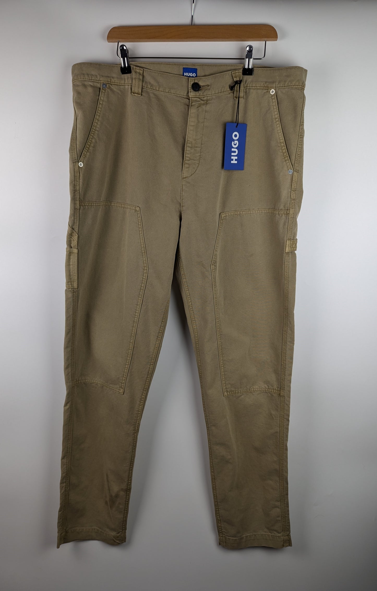 Hugo Gioro242D Mens Cargo Trousers - Beige