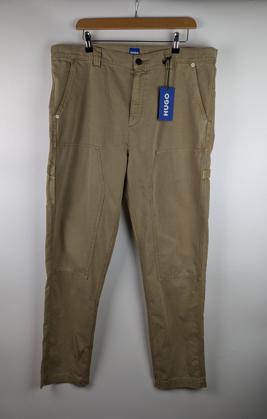 Hugo Gioro242D Mens Cargo Trousers - Beige