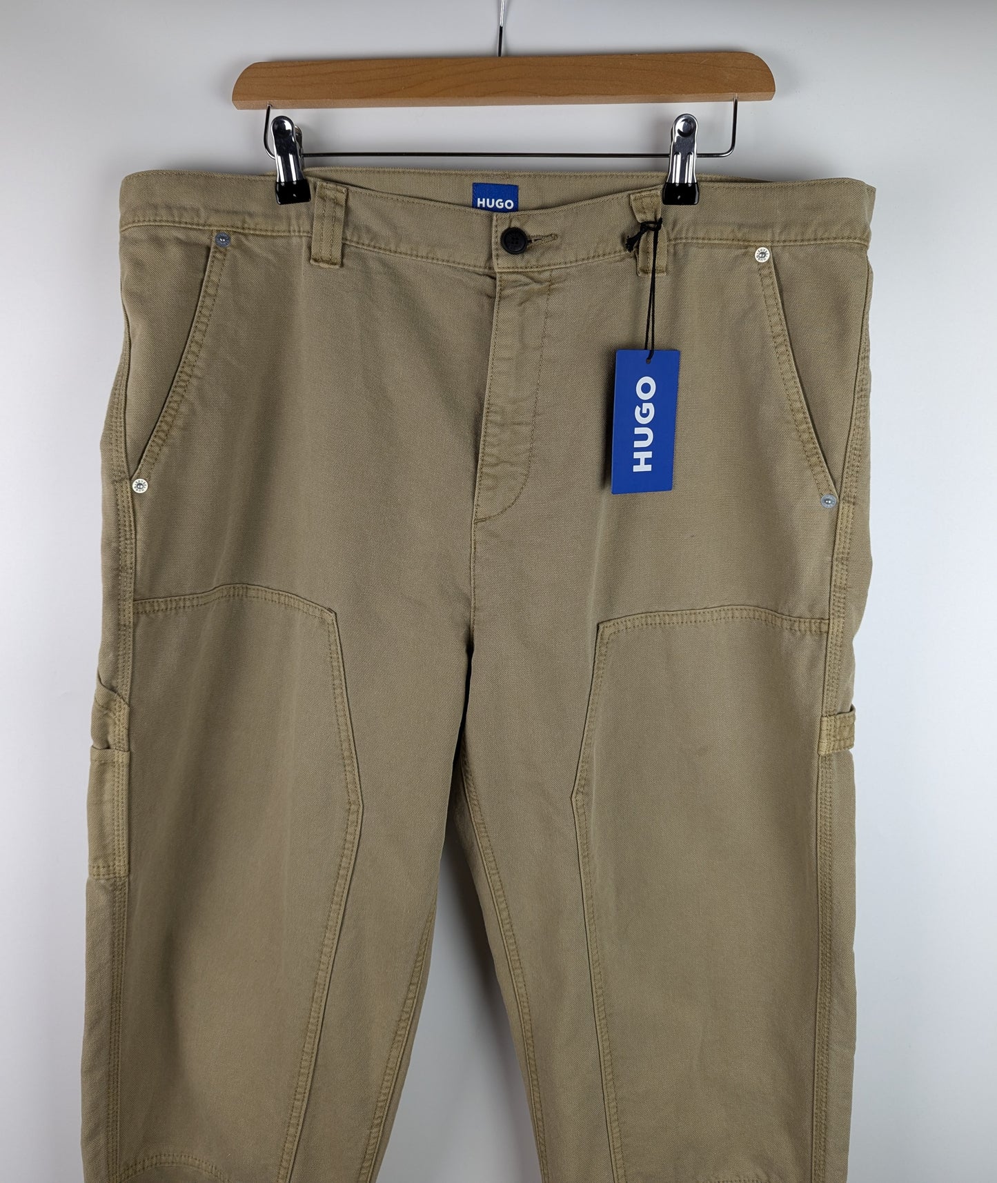 Hugo Gioro242D Mens Cargo Trousers - Beige