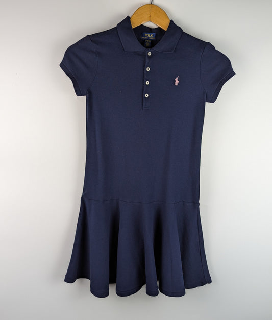 POLO RALPH LAUREN Embroidered Pony Polo Dress Juniors - Navy