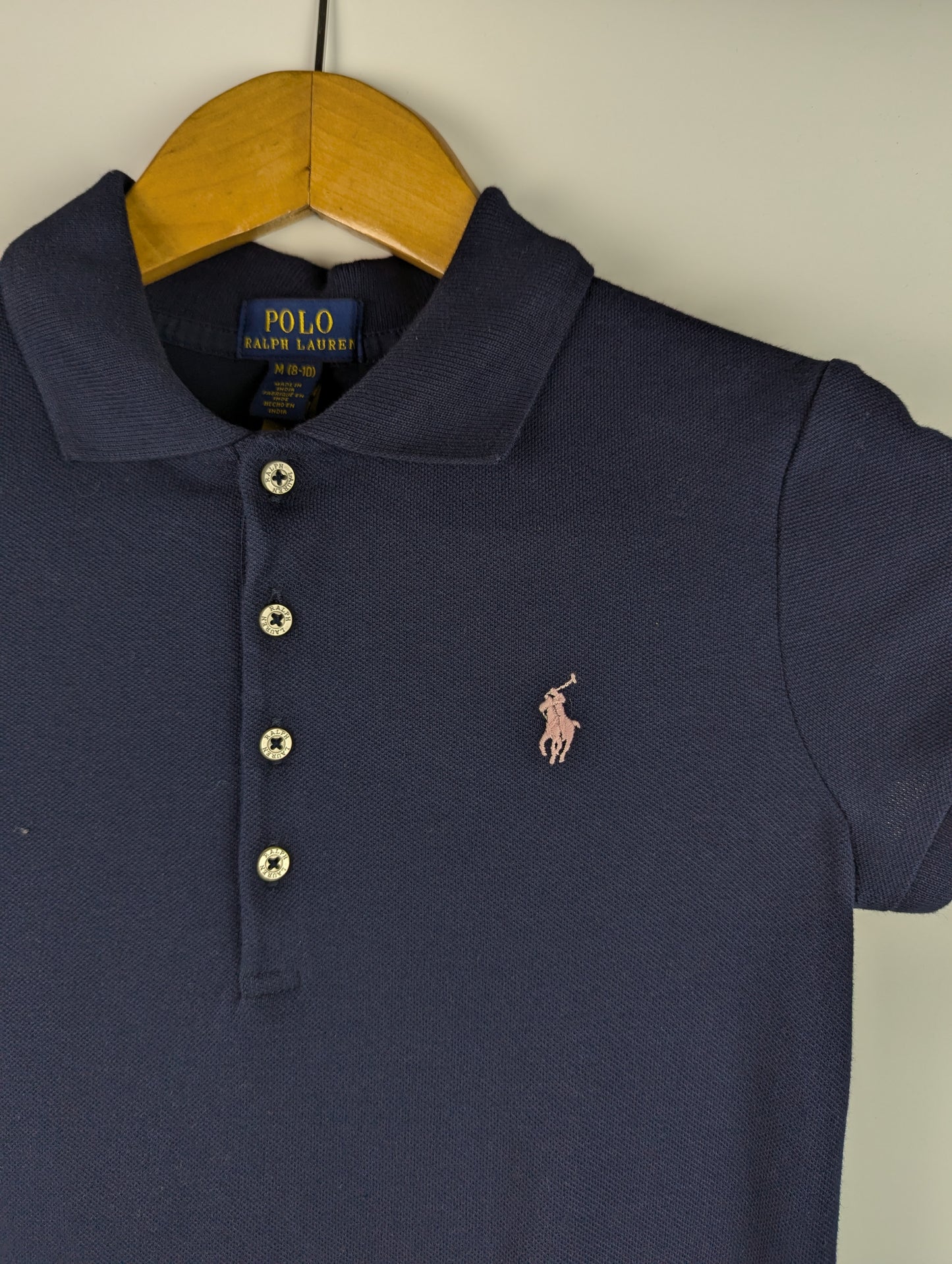 POLO RALPH LAUREN Embroidered Pony Polo Dress Juniors - Navy