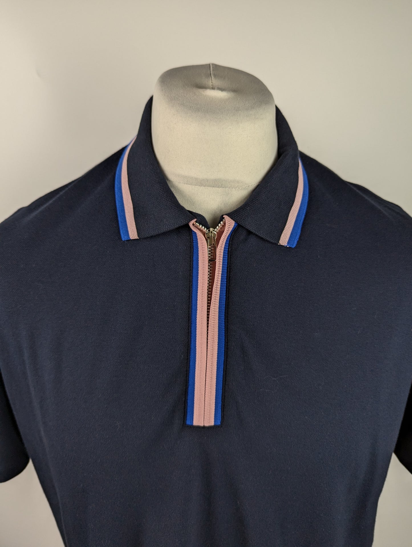 PS Paul Smith Zip Tip Polo Shirt - Blue