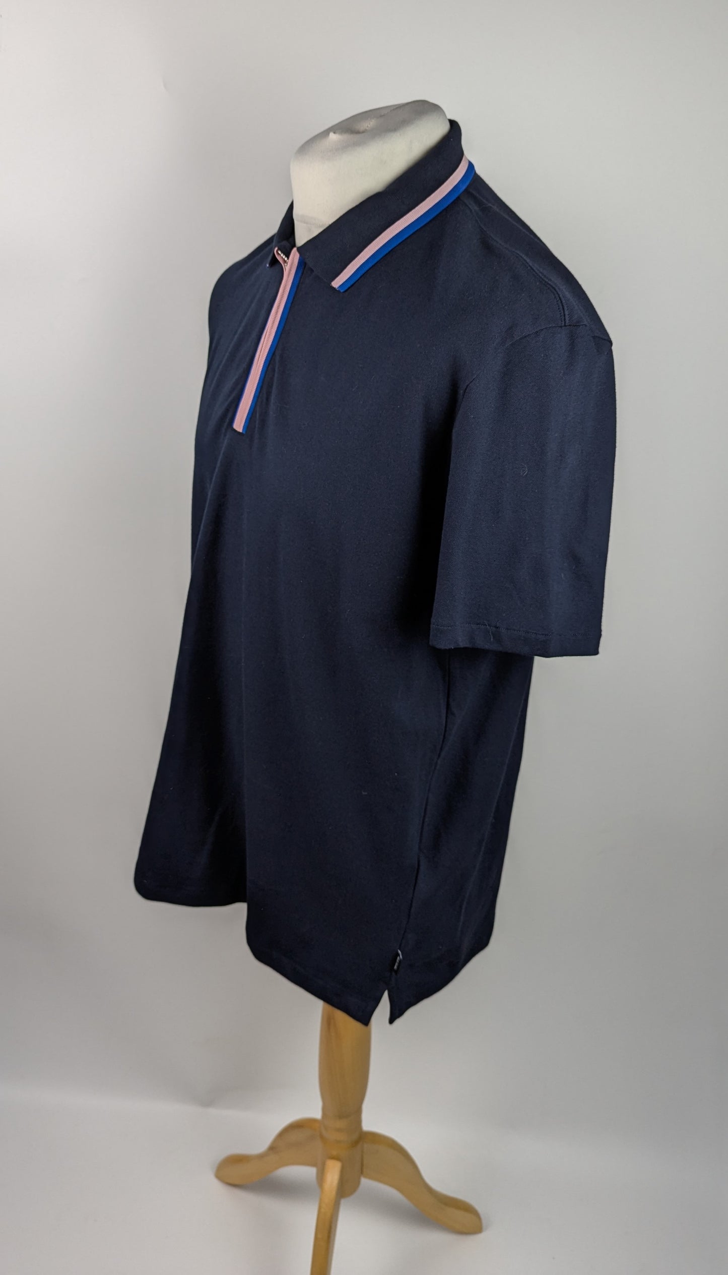 PS Paul Smith Zip Tip Polo Shirt - Blue