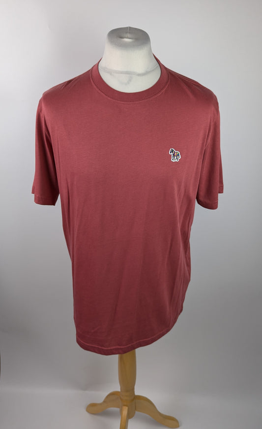 PS PAUL SMITH Zebra Crew Neck T-Shirt - Maroon 23C