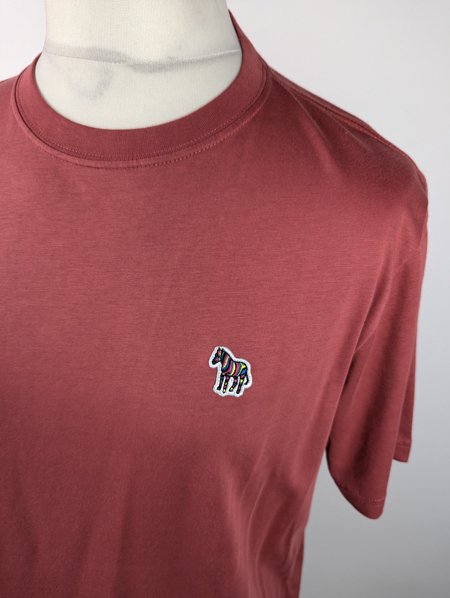 PS PAUL SMITH Zebra Crew Neck T-Shirt - Maroon 23C