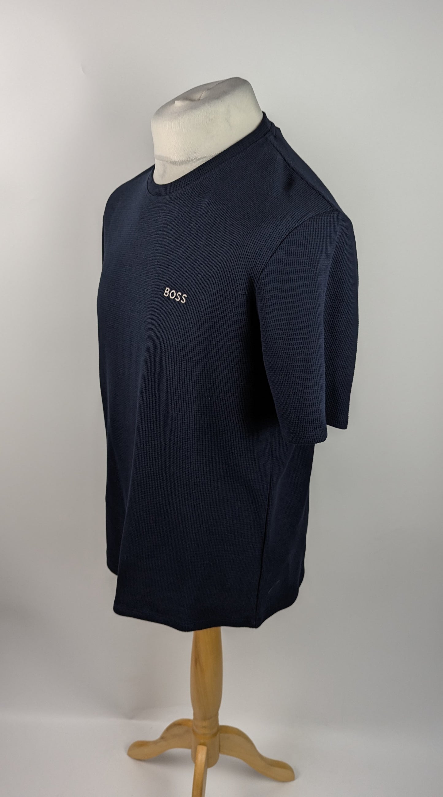boss waffle tee Mens T-shirt - Navy